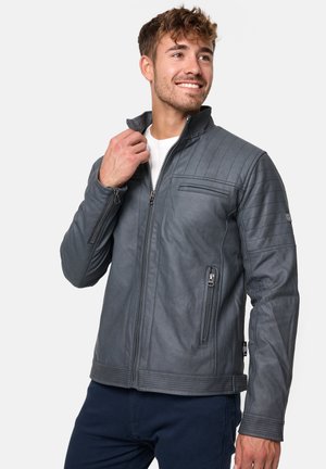 INDICODE JEANS BIKERJACKE BROOK - Veste en similicuir - raven