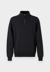 Abercrombie & Fitch Essential Premium Heavyweight Half-Zip Sweatshirt - Sweatshirt - casual black