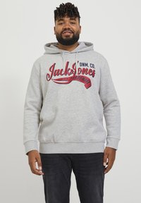 Jack & Jones - Jersey con capucha - white melange Imagen en miniatura 1