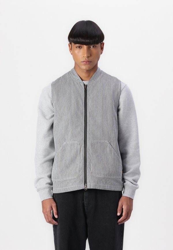 WORK UNISEX - Waistcoat - aged hickory stripe