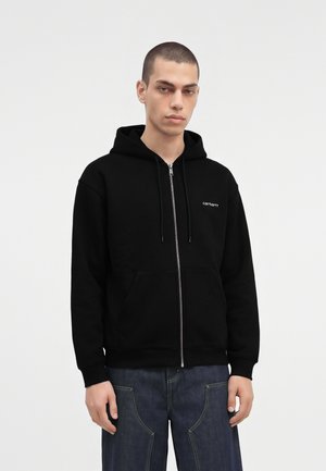 Carhartt WIP, HOODED EBBERT - Суитшърт с цип - black / white