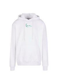 SMALL SIGNATURE LOGO - Mikina s kapucí - white