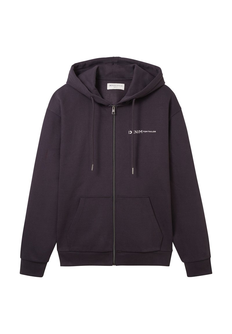 Tom Tailor Denim Sweater met rits donkerpaars