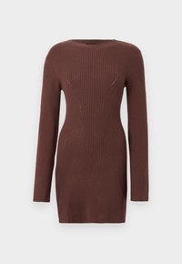 Haljina s naramenicama - brown melange