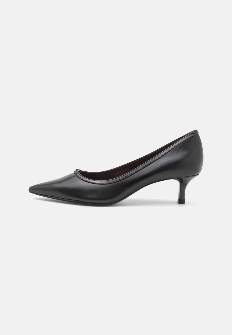 Tory Burch DOUBLE BUCKLE KITTEN HEEL - Klasiski papēži - perfect black