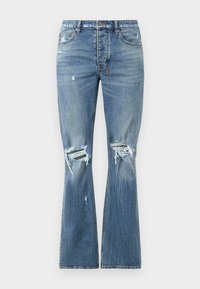 BRONKO TEXAS STUDDED - Flared jeans - blue