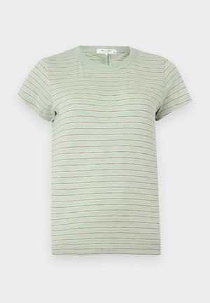 THE SLUB STRIPED TEE - Camiseta estampada - green