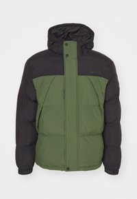 DURABLE WATER REPELLENT PUFFER JACKET - Jachetă de iarnă - black/black forest green
