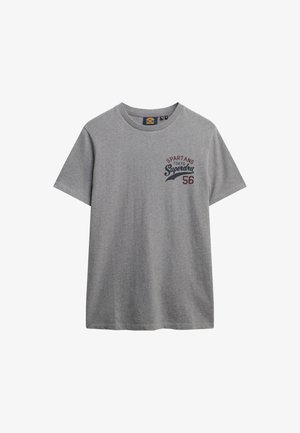 Superdry & Co ATHLETIC - T-shirt con stampa - mid grey marl