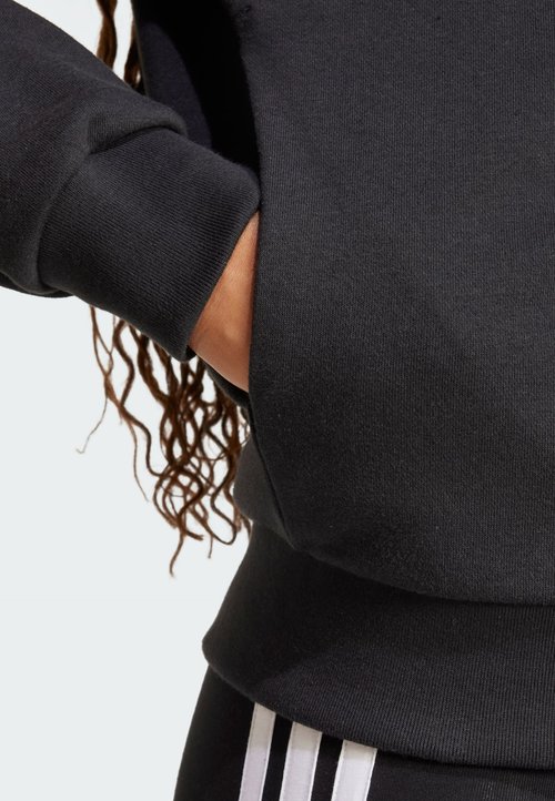 adidas Essentials Linear Full-Zip French Terry Hoodie Black/White — foto 4