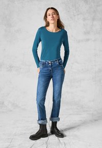 Cecil MIT RUNDHALS - Maglietta a manica lunga - blau