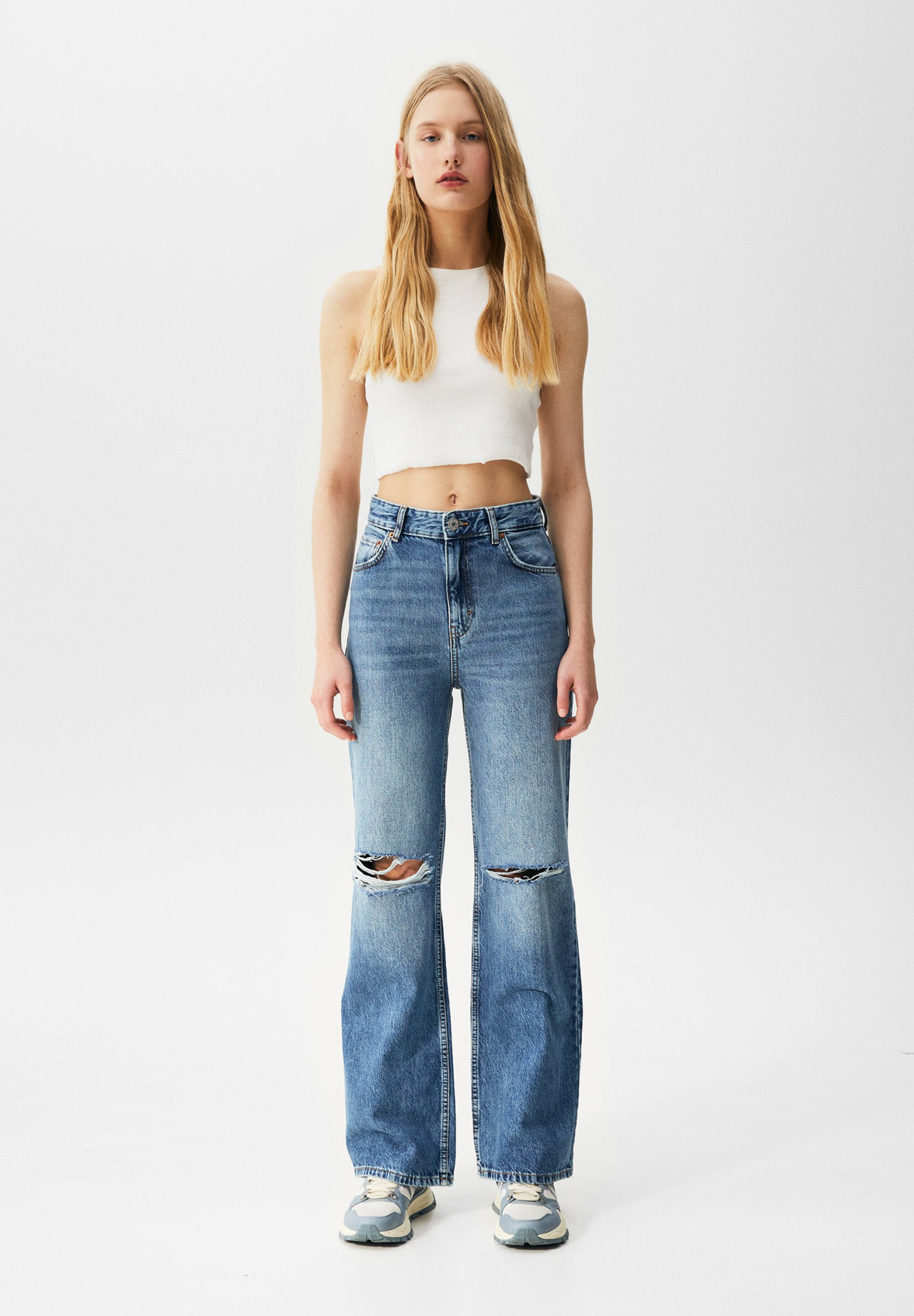 RIPS - Flared Jeans - dark blue denim 
