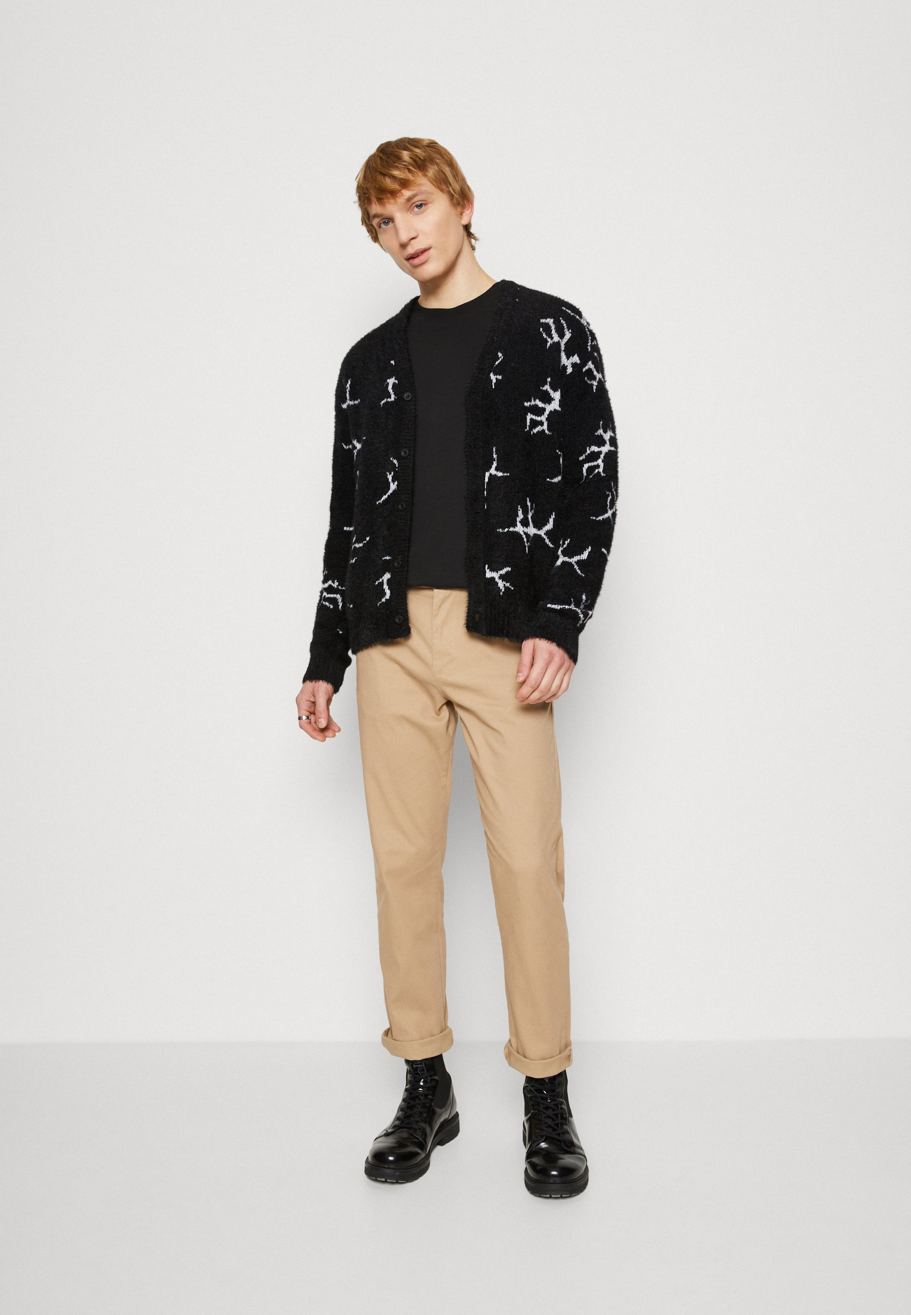 HUF CRACKED CARDIGAN - Cardigan - black - Zalando