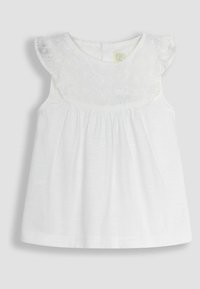JoJo Maman Bébé PRETTY EMBROIDERED 2-PACK  - REGULAR FIT - Džersejové šaty - white yellow