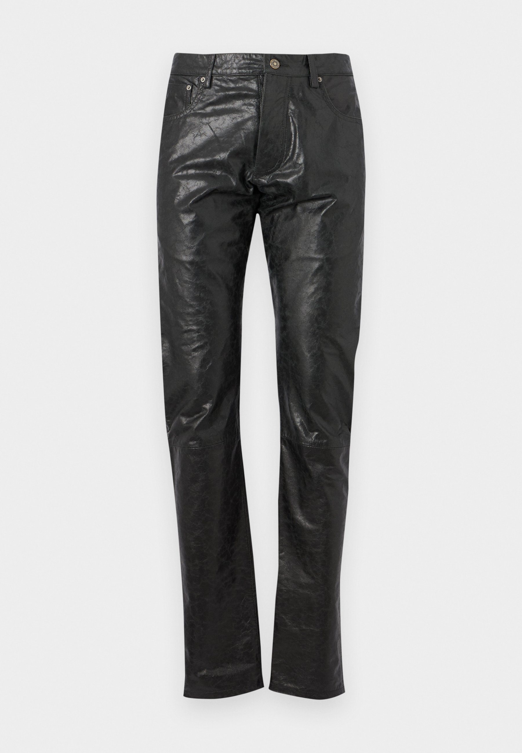 Helmut Lang WORKER - Leather trousers - black - Zalando.co.uk