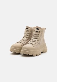 Buffalo CADE LACE UP HI - Stivaletti con plateau - cream