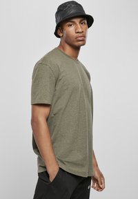 Urban Classics OVERSIZE MELANGE TEE - Basic póló - darkgreen melange