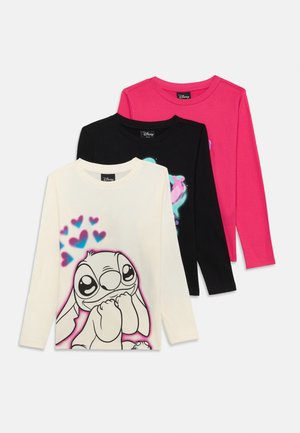 3 PACK UNISEX  - Bluză cu mânecă lungă - off-white/pink/black