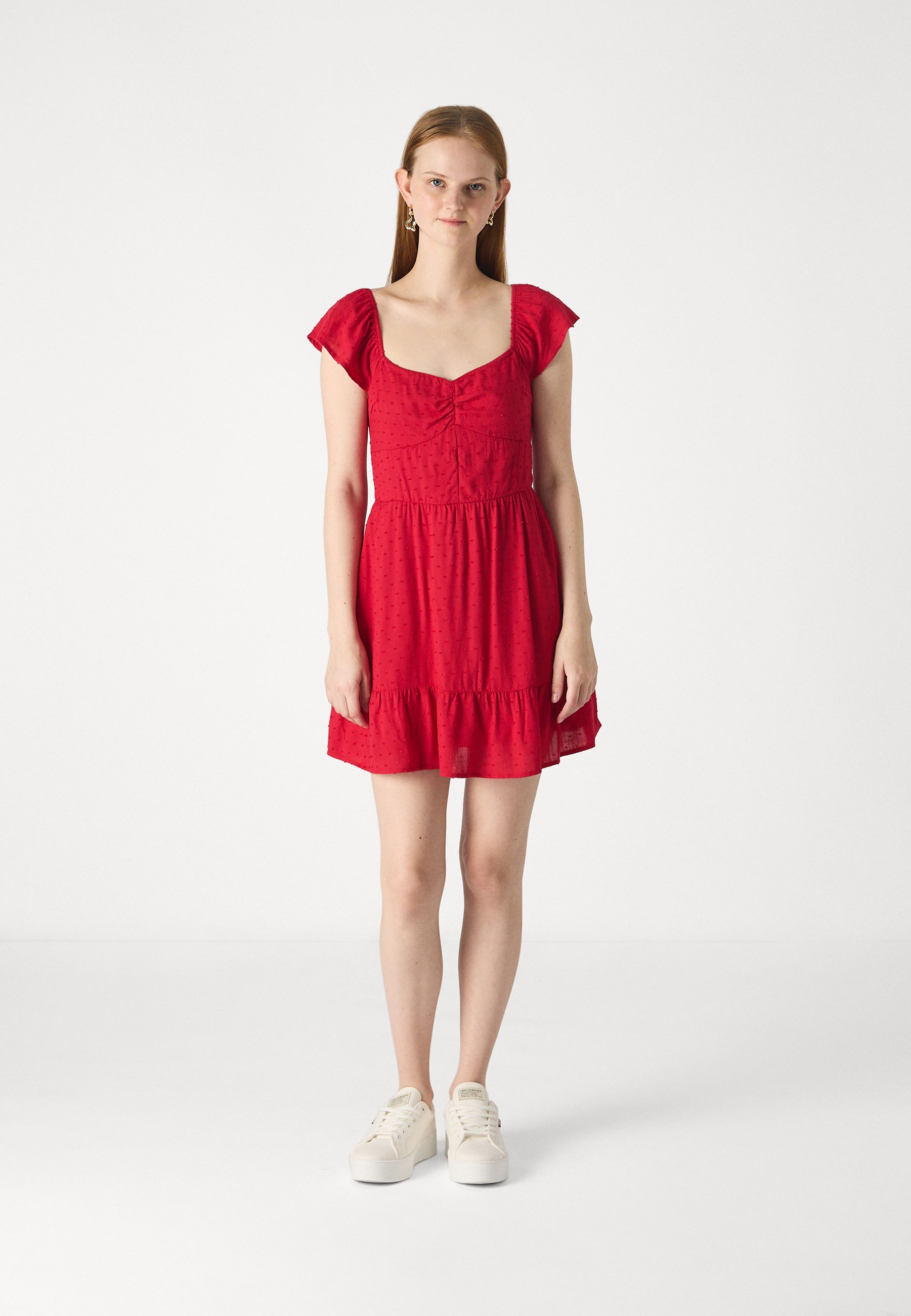 brown and red dress TAYLOR V-NECK BIAS CUT SILK DRESS