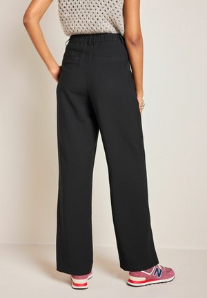 ELASTICATED BACK WIDE LEG - Stoffhose - black