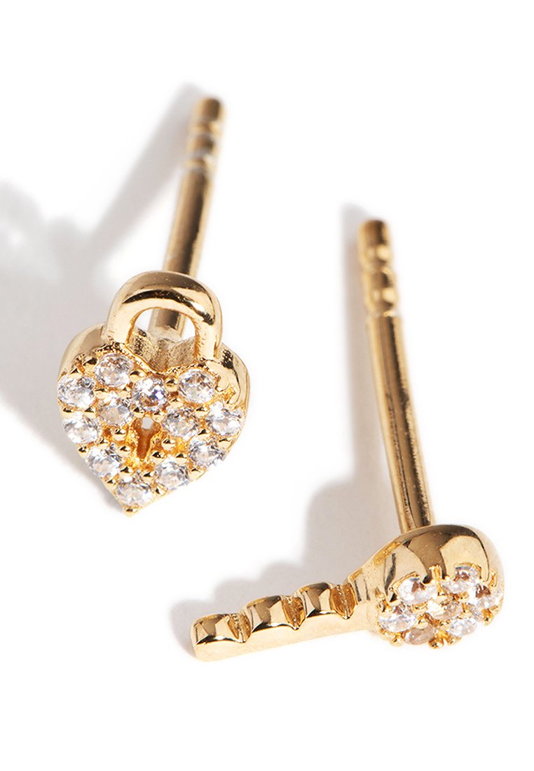 Lovisa LOCK AND KEY STUD Earrings gold coloured/goldcoloured