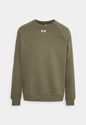Under Armour RIVAL FLEECE - Sweatshirt - marine green/white
