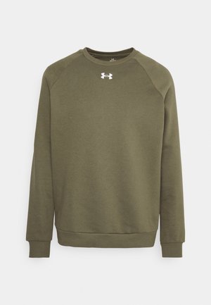 Under Armour RIVAL CREW - Sudadera - marine green/white