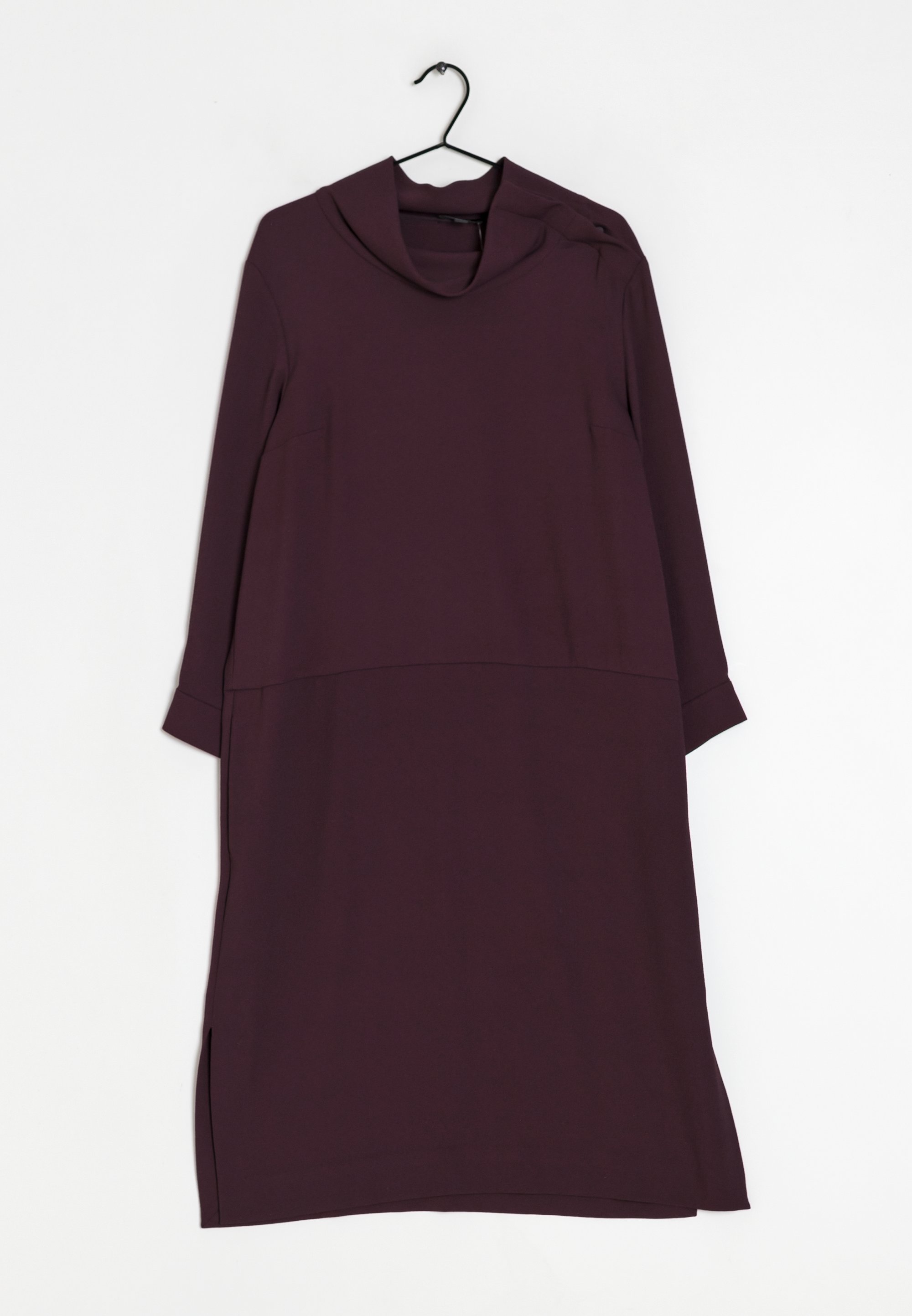 cos dress purple GATHERED A-LINE LINEN MINI DRESS