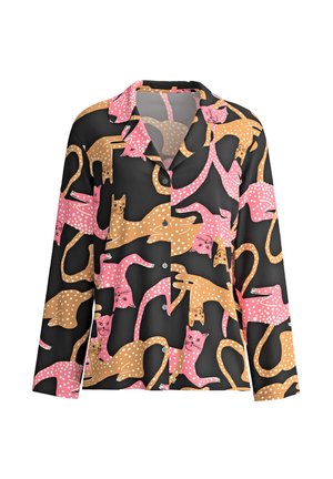 Calida, SLEEP OVER M&M LANGARM-SHIRT MIT KNÖPFEN - Haut de pyjama - schwarz