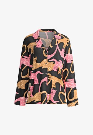 Calida, SLEEP OVER M&M LANGARM-SHIRT MIT KNÖPFEN - Haut de pyjama - schwarz