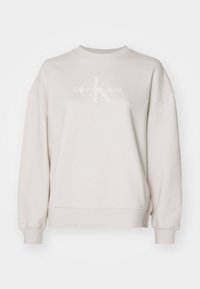 GLOSSY MONOLOGO REGULAR CREWNECK - Sweatshirt - moonbeam