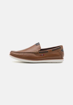 Pier One LEATHER - Loafers - cognac