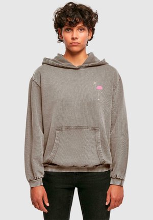 Merchcode FLAMINGO ACID WASHED  - Kapucnis pulóver - asphalt