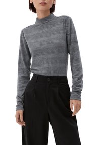 s.Oliver MIT STEHKRAGEN - Longsleeve - dunkelgrau