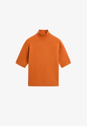 Massimo Dutti, OVERSIZE SHORT SLEEVE KNIT SWEATER - Striktrøje - orange