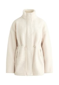ADJUSTABLE WAIST FAUX-SHEARLING - Polárdzseki - stone