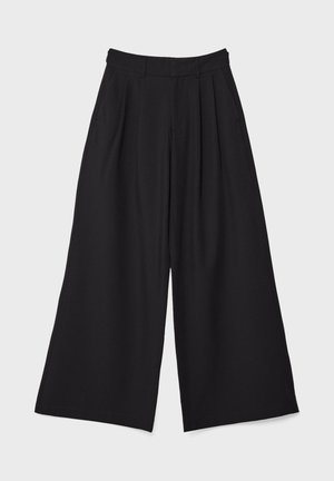 Stradivarius, WIDE-LEG SMART TROUSERS WITH BUTTONS 04536428 - Pantalon classique - black