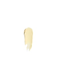 Beige Farbprobe mit glatter Textur, glänzendem Finish und abgeschrägtem Rand, vor einem schlichten weißen Hintergrund.