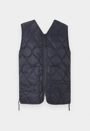 MILITARY V NECK ZIP VEST - Γιλέκο - dark blue