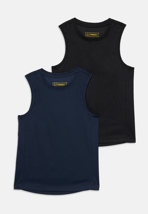 2 PACK KIDS SPORTS VESTS - Viršus - black/dark blue