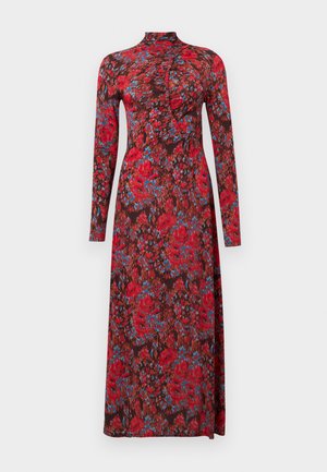 CAROLINE PRINT - Obleka iz džersija - scarlet red