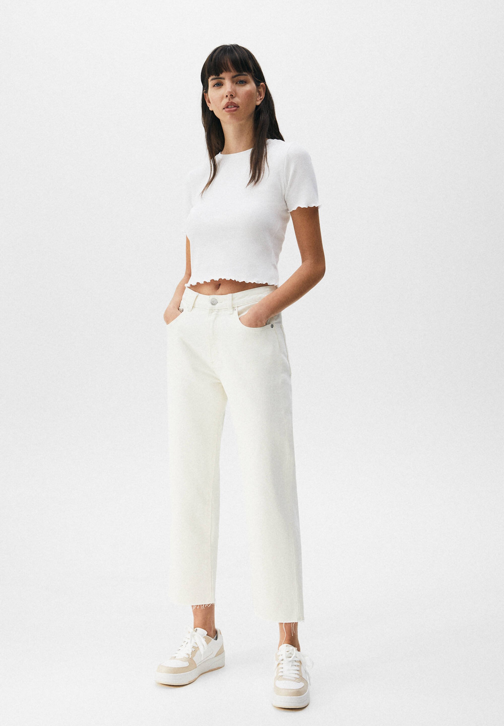 PULL\u0026BEAR RELAXED CROPPED - Straight 