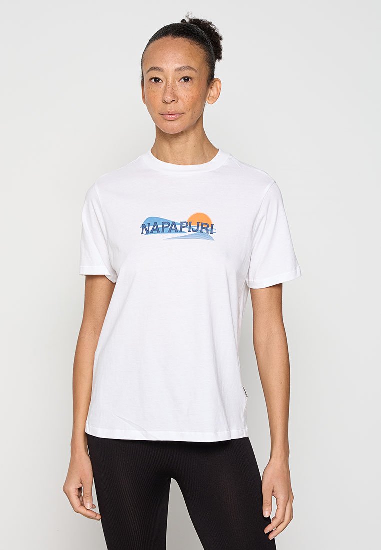 Napapijri T-shirt print wit Napapijri T-shirt print wit