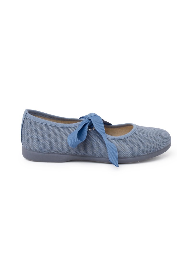 Chaussures Bébé Pisamonas – Lin Avec Nœud Faya, Semelle Caoutchouc, Textile, Fabriquées En Espagne