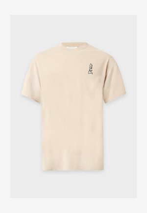 Pier One by Zalando, WAVE BACK PRINT GRAPHIC TEE - T-shirt imprimé - hummus wash