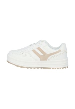Sneaker low - weiß beige