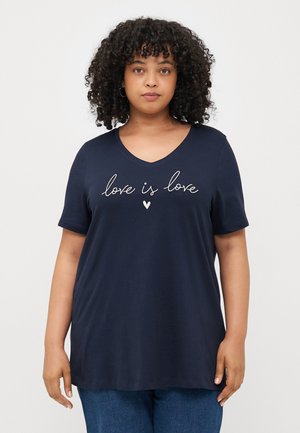 CARKALLIE LIFE V NECK A SHAPE TEE  - Print T-shirt - night sky print