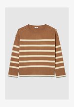 Maglie Moderne Donna Maglia A Righe Oltre Con Bottoni Primavera