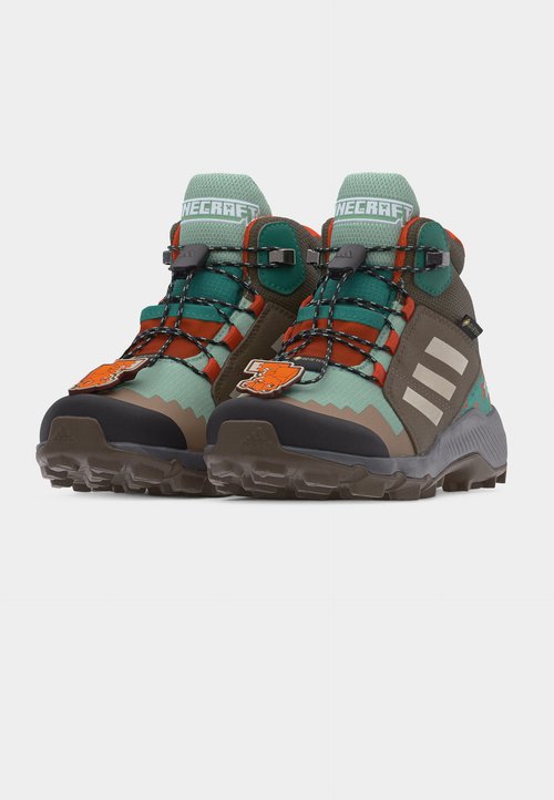 adidas MID GTX MINECRAFT UNISEX - Zapatillas de senderismo - hazy green/alumina/earth strata — photo 3