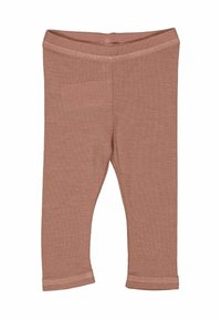 Zachte, rekbare legging in lichtroze met een aansluitend ontwerp, voorzien van een elastische tailleband en gestikte zoomdetails.